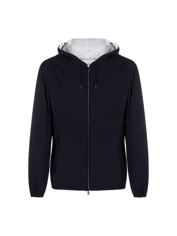 Structured Silhouette Men's Jacket With Front Zipper Closure (Men's)