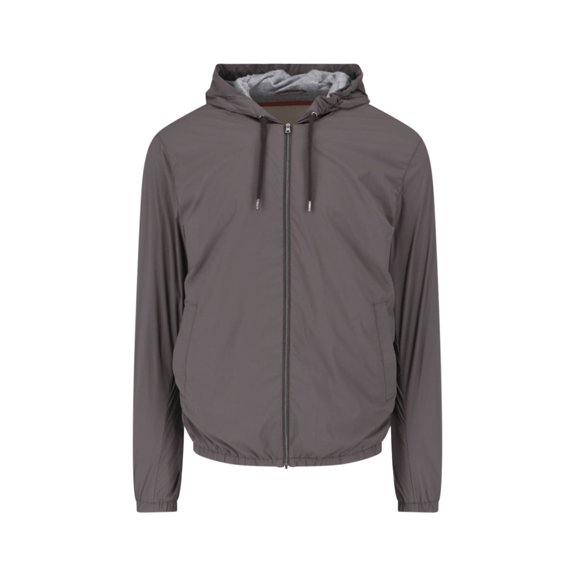 Herno Technical Fabric Hooded Jacket With Adjustable Drawstrings (Men's)