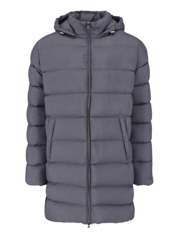 Technical Fabric Padded Parka With Adjustable Hood (Men's)