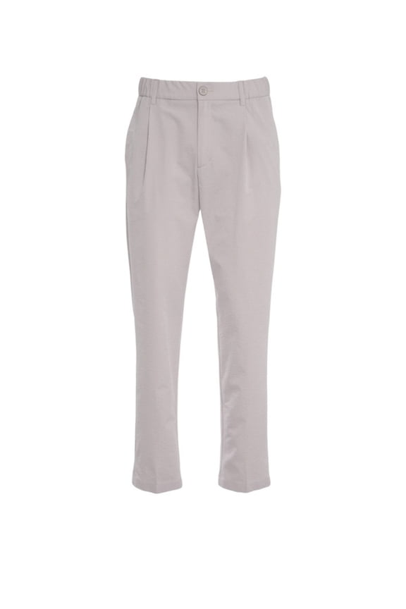 Technical Stretch Seersucker Trousers With Drawstring Waist And Pleats (Men's)