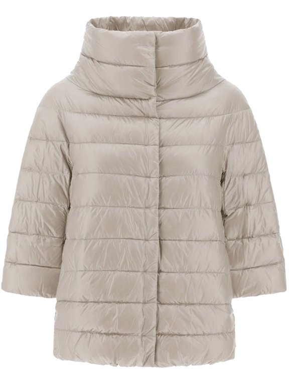 Ultralight Oversized Puffer Coat With Snap Button Closure (Women's)