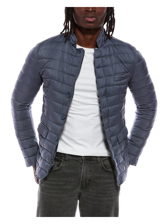 mens Puff Jacket, 52, Blue