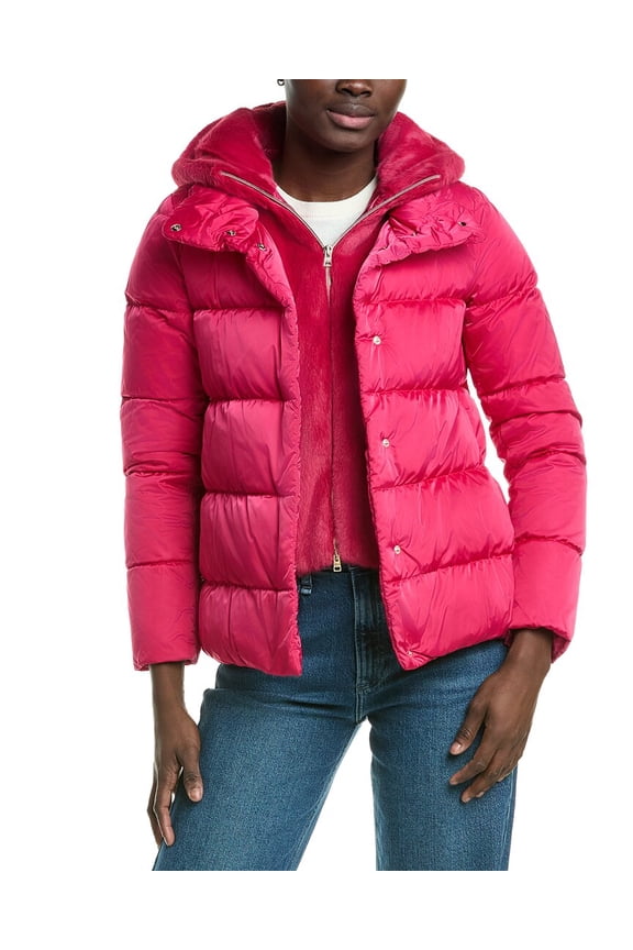 womens Down Jacket, 42, Red