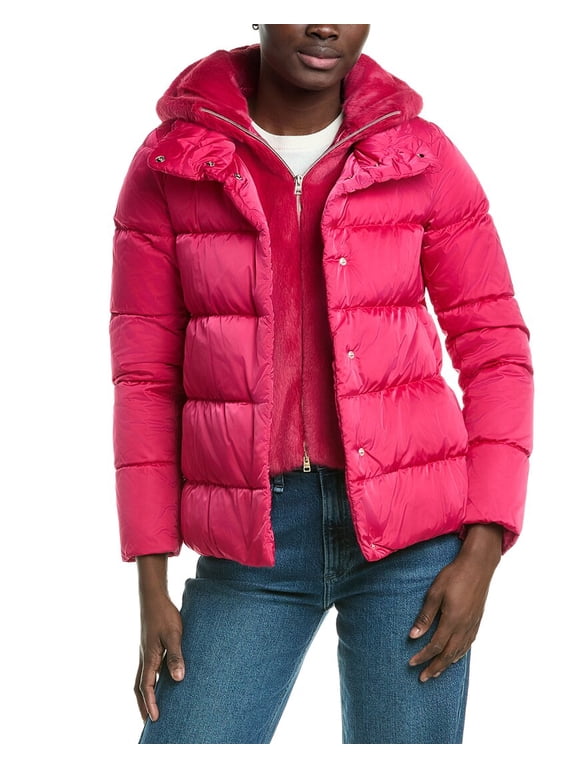 womens Down Jacket, 44, Red