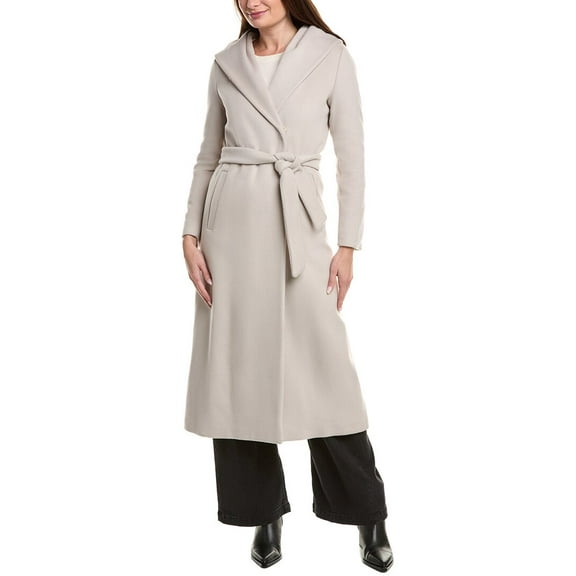 Herno womens Wool Long Coat, 42, Tan