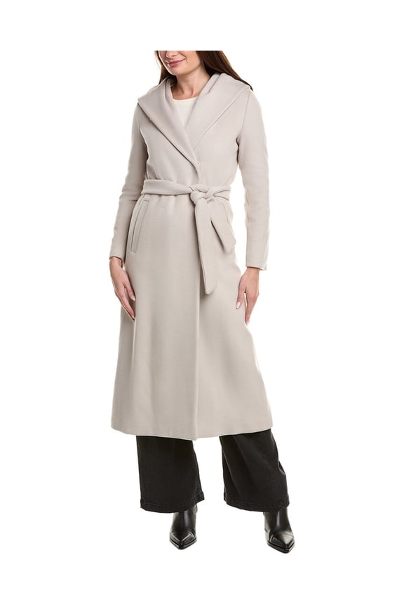 womens Wool Long Coat, 44, Tan