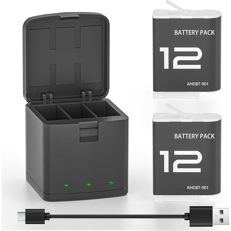 Hero 12 Batteries for GoPro Hero 12 Black Camera, 2-Pack Go Hero 12 Batteries for GoPro Hero 12 Black Camera, 2-Pack Go