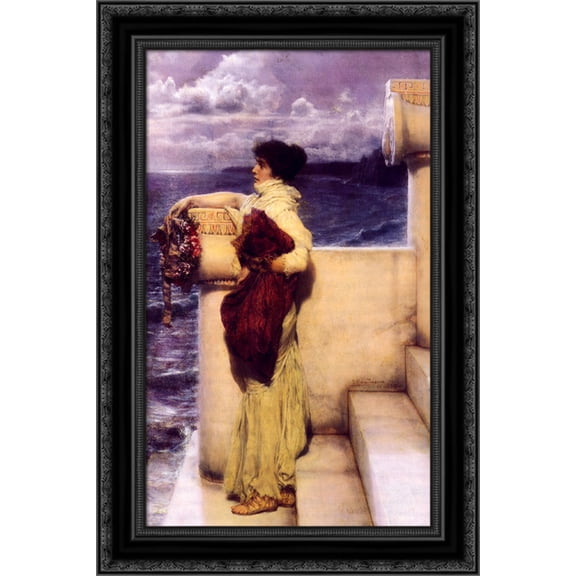 Hero 19x24 Black Ornate Wood Framed Canvas Art by Alma Tadema, Sir Lawrence