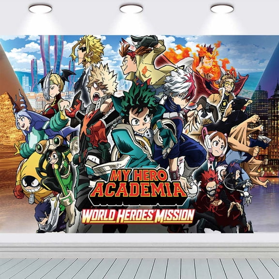 My Hero Academia Backdrop Background for Photography Banner Party Supplies Taspestry Wall Decor Post Birthday Decorations Background for Photography Taspestry