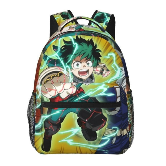 My Hero Academia Backpack, Anime Daypack Backpack, Casual Travel Laptop Backpack, Lightweight Large Capacity Book Bag, Fit 15 Inch Laptop