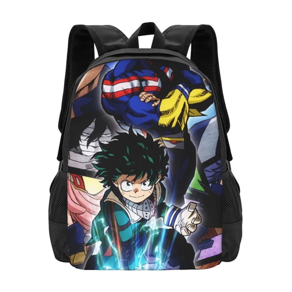 My Hero Academia Backpack, Anime Travel Laptop Backpack, Casual Daypack For College School, Back To School Gift For Men & Women,Unisex Computer Bag Fits 15 Inch Notebook