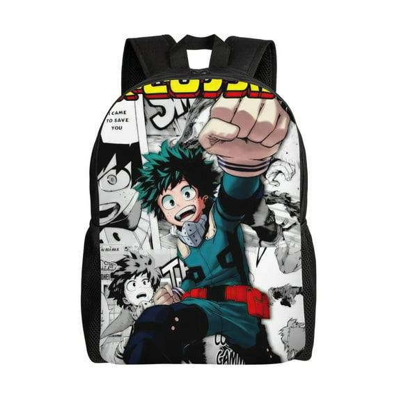 My Hero Academia Backpack, Anime Travel Laptop Backpack, Casual Daypack For College School, Back To School Gift For Men & Women,Unisex Computer Bag Fits 16 Inch Notebook