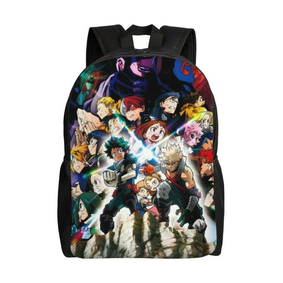My Hero Academia Backpack, Anime Travel Laptop Backpack, Casual Daypack For College School, Back To School Gift For Men & Women,Unisex Computer Bag Fits 16 Inch Notebook