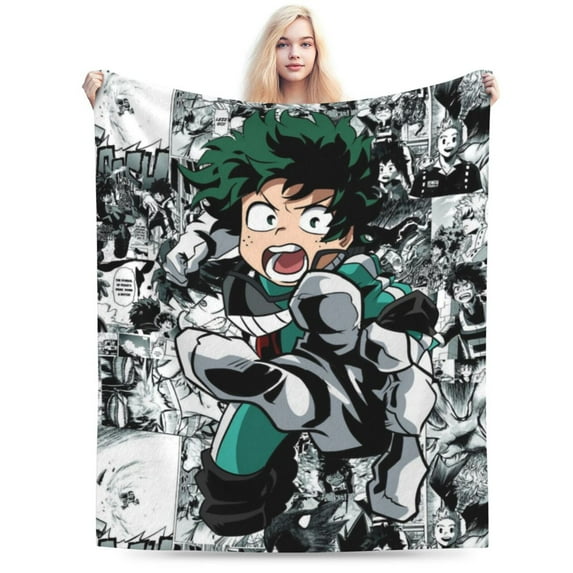 My Hero Academia Blanket, Anime Throw Blanket For Couch Sofa Bed, Soft Cozy Lightweight Warm Flannel Blanket, Home Decor, Anime Gifts For Boys Girls Kids Teens, 60"X50"