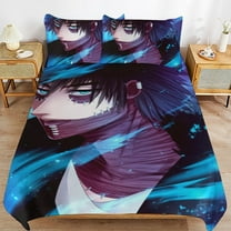 My Hero Academia Dabi Bed Duvet Cover Microfiber Bedding Sets 3D Printed Lightweight 3 Piece Comforter Sets, 1 Duvet Cover And 2 Pillow Shams for Kids Boys Girls 86"x70"