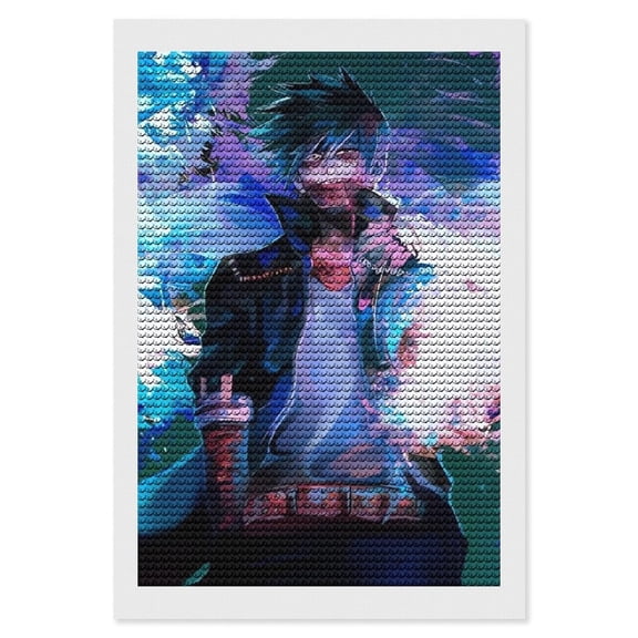 My Hero Academia Dabi Diamond Art Kits for Adults 5D Diamond Art , DIY Paint with Round Full Drill Diamonds Paintings Gem Art for Home Wall Decor Gift 8"x12"