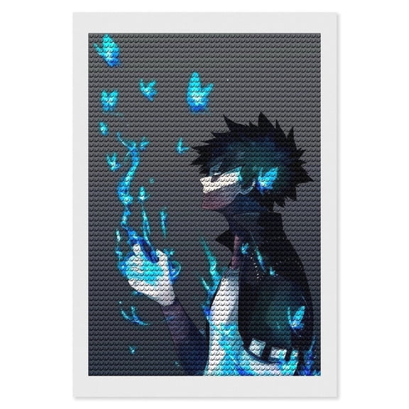 My Hero Academia Dabi Diamond Art Kits for Adults 5D Diamond Art , DIY Paint with Round Full Drill Diamonds Paintings Gem Art for Home Wall Decor Gift 8"x12"