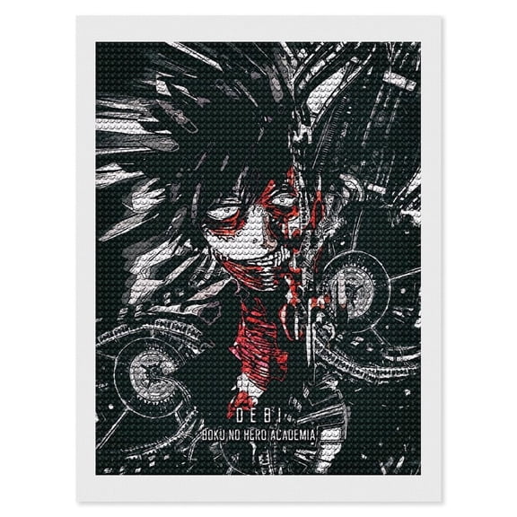 My Hero Academia Dabi Diamond Art Kits for Adults 5D Diamond Art , DIY Paint with Round Full Drill Diamonds Paintings Gem Art for Home Wall Decor Gift 12"x16"