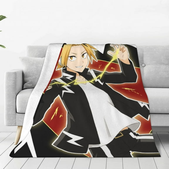 My Hero Academia Denki Kaminari Throw Blanket Couch Bed Sofa Soft Lightweight Warm Cozy Flannel Fleece Bed Blanket For Kids Adults Gift Multiple Sizes Available 40"X30"