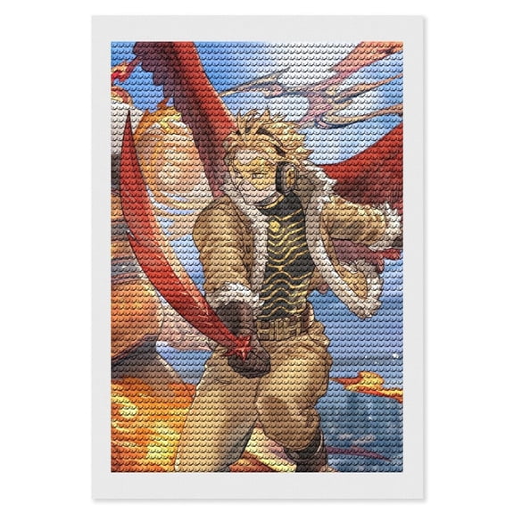My Hero Academia Keigo Takami Diamond Art Kits for Adults 5D Diamond Art , DIY Paint with Round Full Drill Diamonds Paintings Gem Art for Home Wall Decor Gift 8"x12"