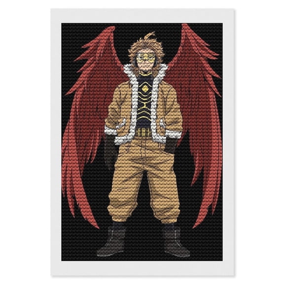My Hero Academia Keigo Takami Diamond Art Kits for Adults 5D Diamond Art , DIY Paint with Round Full Drill Diamonds Paintings Gem Art for Home Wall Decor Gift 8"x12"