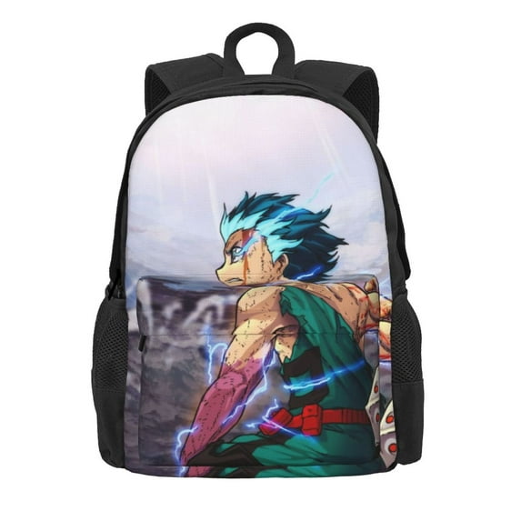 My Hero Academia Laptop Backpack, Anime Daypack Backpack For School College, Extra Large Travel Backpack, Computer Backpack With Usb Port, 17*12*6.5 Inch Book Bag