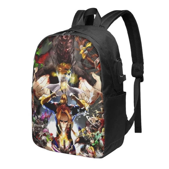My Hero Academia Laptop Backpack, Anime Daypack Backpack For School College, Extra Large Travel Backpack, Computer Backpack With Usb Port, 17*12*6.5 Inch Book Bag