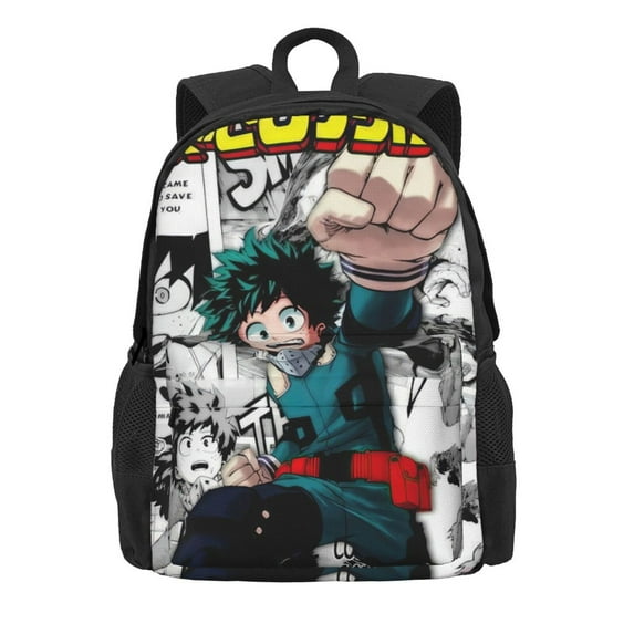 My Hero Academia Laptop Backpack, Anime Daypack Backpack For School College, Extra Large Travel Backpack, Computer Backpack With Usb Port, 17*12*6.5 Inch Book Bag
