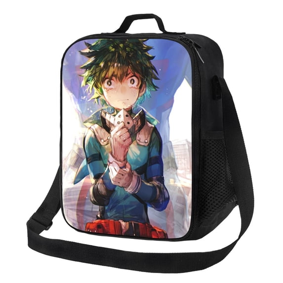 My Hero Academia Lunch Bag Anime Lunch Tote Bag Reusable Insulated Lunch Box Portable Lunch Bento Box For College Work Office Picnic 10.5*8*4.5 Inch
