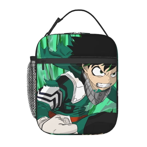 My Hero Academia Lunch Bag Anime Lunch Tote Bag Reusable Insulated Lunch Box Portable Lunch Bento Box For College Work Office Picnic 10*8*4 Inch