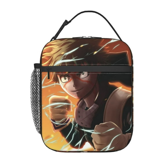My Hero Academia Lunch Bag Anime Lunch Tote Bag Reusable Insulated Lunch Box Portable Lunch Bento Box For College Work Office Picnic 10*8*4 Inch