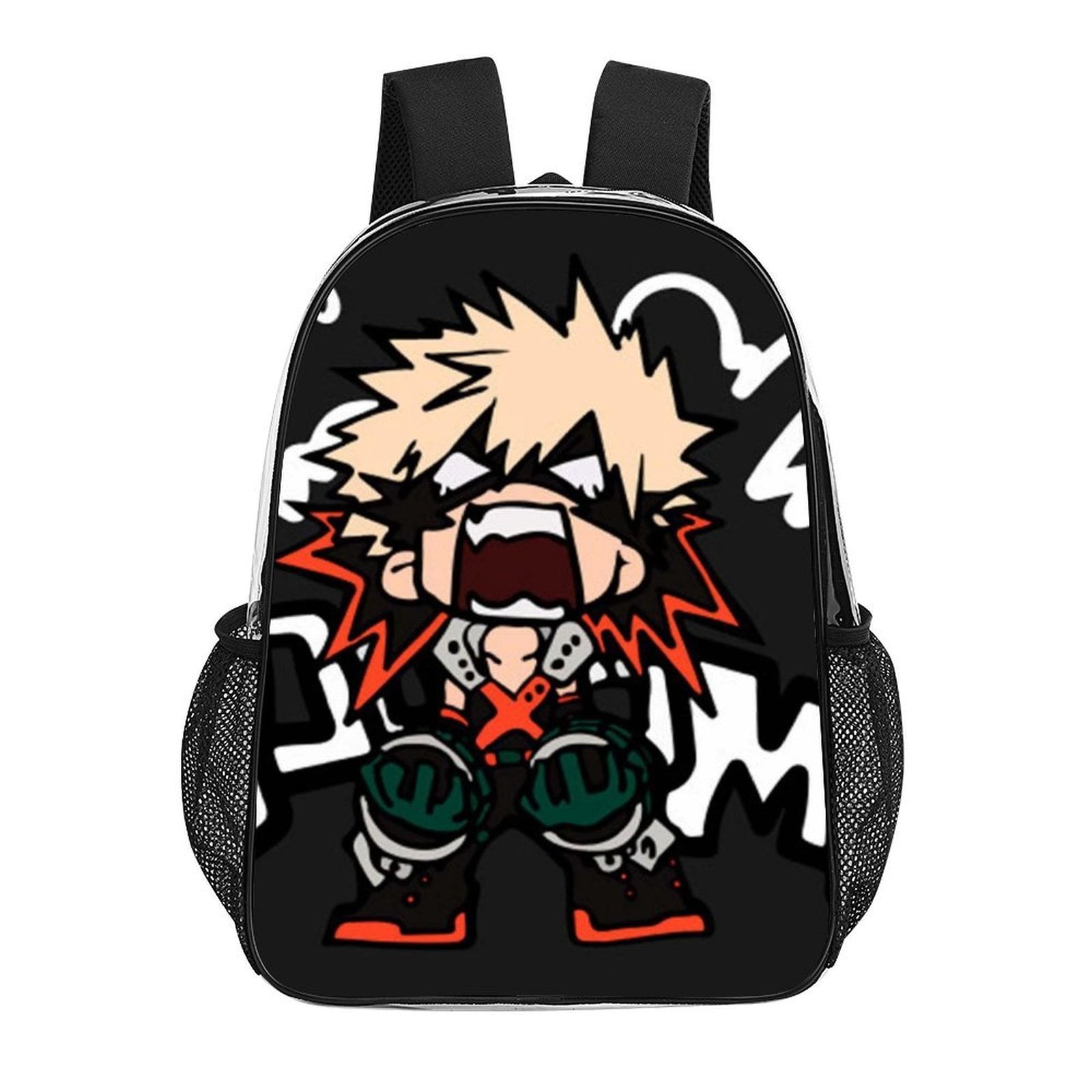 My Hero Academia Mha Clear Backpack Transparent Bag 17 Inch Large Capacity Laptop Daypack Clear Through Backpack Travel Bag For School Daily Office Holiday