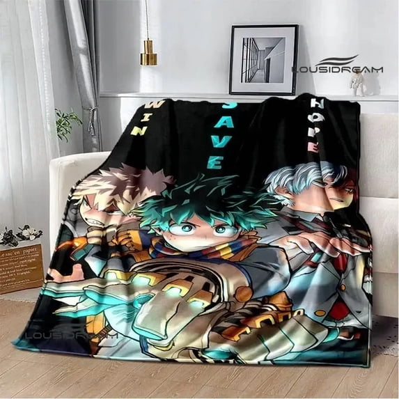 My Hero Academia Ultra-Soft Flannel Throw Blanket, Anime-Style ...