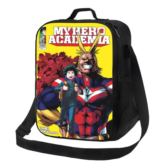My Hero Academy Lunch Bag Anime Lunch Tote Bag Reusable Insulated Lunch Box Portable Lunch Bento Box For College Work Office Picnic 10.5*8*4.5 Inch