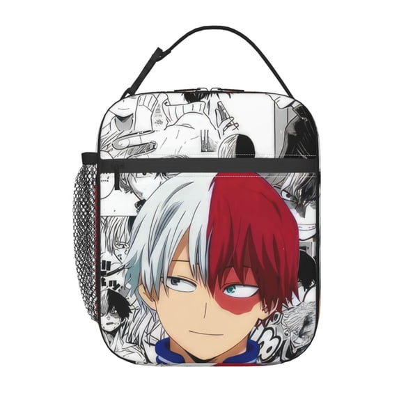 My Hero Academy Lunch Bag Anime Lunch Tote Bag Reusable Insulated Lunch Box Portable Lunch Bento Box For College Work Office Picnic 10*8*4 Inch