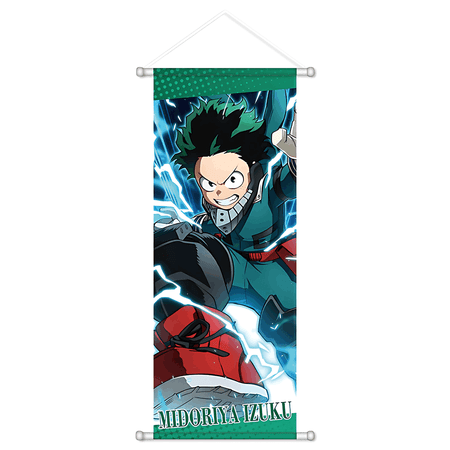 Hero Academy Scroll Poster for Indoor Décor(28.3x11 In), Hanging Wall HD Printing Artistic Canvas Character Posters for Anime lovers