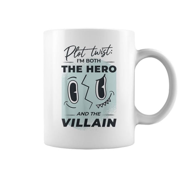 Hero And Villain Mask Coffee Mugs