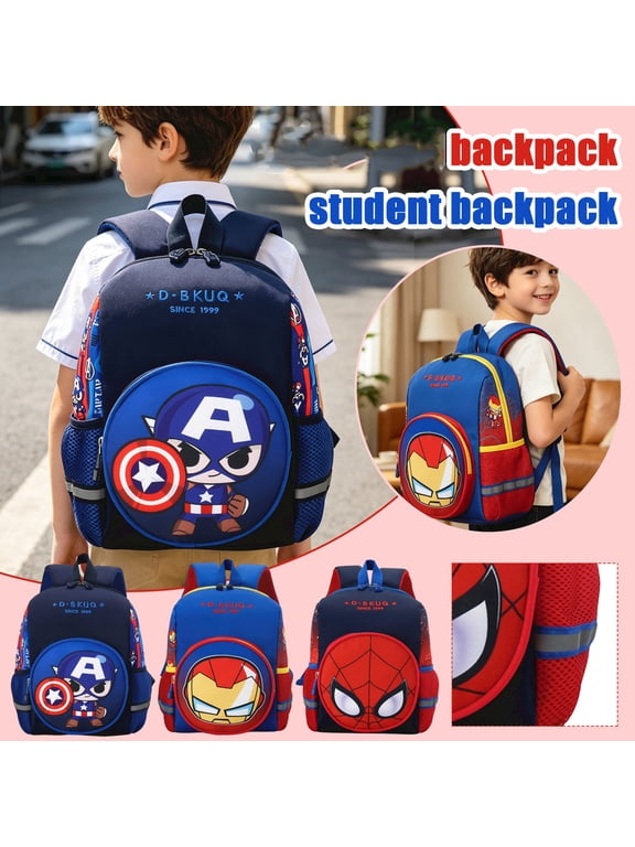 Hero Arachnid Pattern Backpack Student Schoolbag with Large Capacity Storage and Adjustable Straps for Daily Travel and Outdoor Adventure