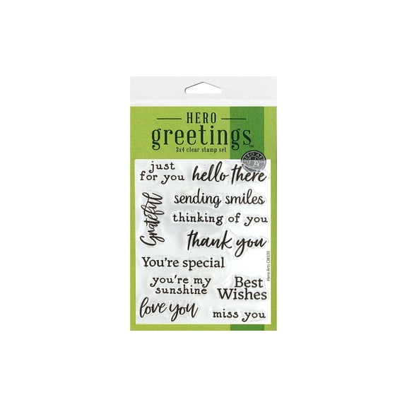 Hero Arts Clear Stamp Greeting Sending Smiles