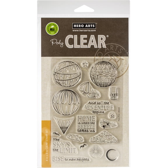 Hero Arts Clear Stamps 4"X6"-Sky's The Limit Balloons
