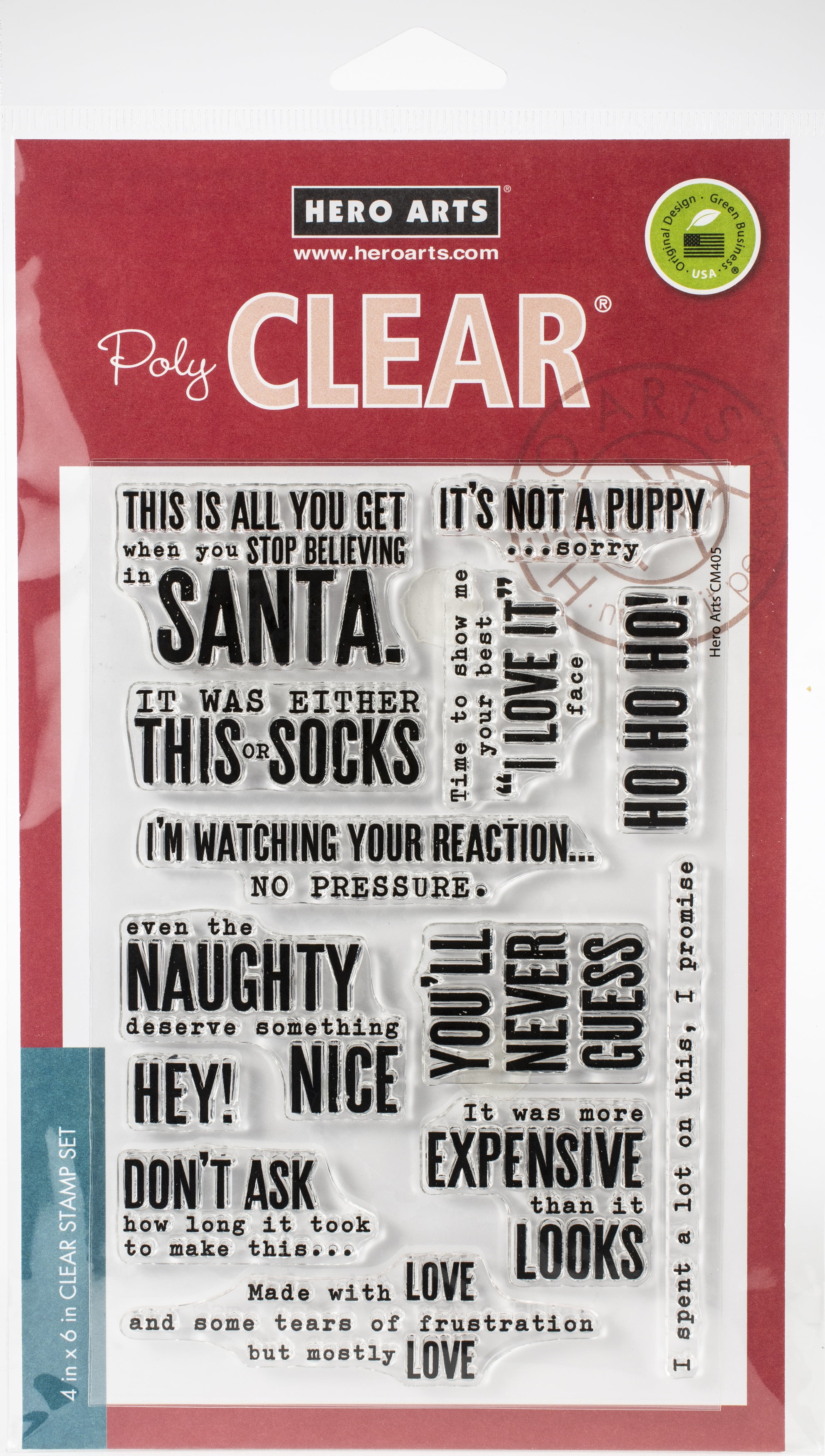 Hero Arts Clear Stamps 4"X6", Snarky Christmas Messages