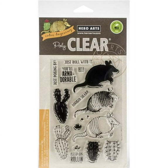 Hero Arts Color Layering Clear Stamps 4"X6"-Armadillo