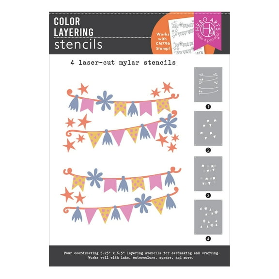 Hero Arts Color Layering Stencils-Celebrate