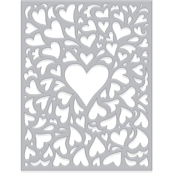 Hero Arts DI483 Fancy Dies, Window On Love Confetti Fancy