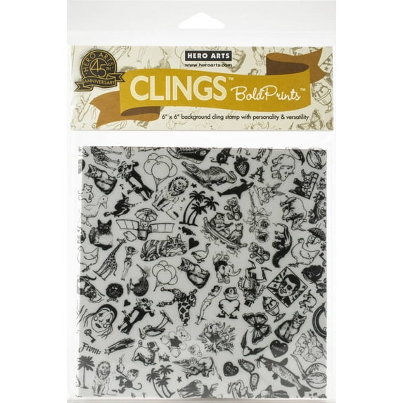 Hero Arts From The Vault Cling Stamps 6"X6"-All Stamp Bold Prints