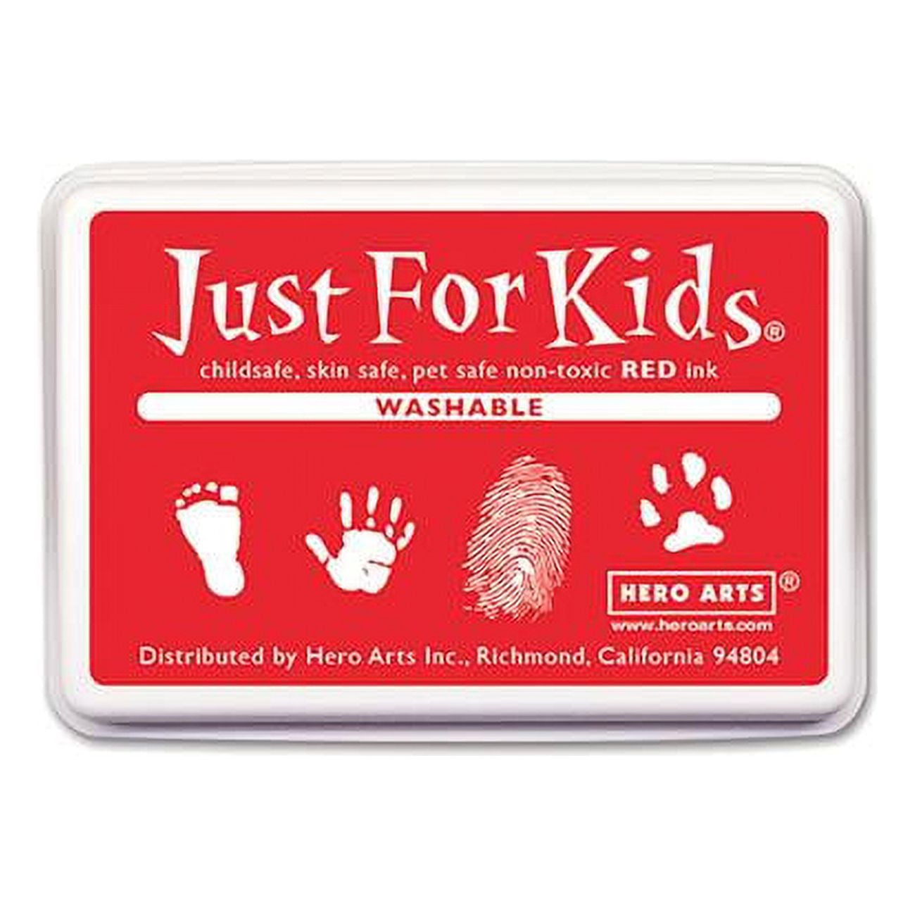 Just for Kids Washable Ink Pad, Red - HOACS129