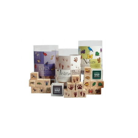 Hero Arts Ink N Stamp Nature Mix Stamp Set with Stamp Pads, 1 X 1 in, Assorted Bright Color, Set of 20