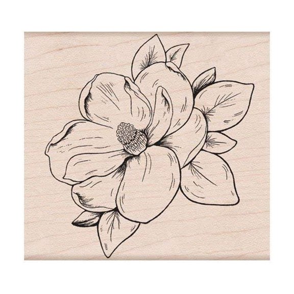Hero Arts K6270 Flowering Magnolia Wood Mounted Rubber Stamp