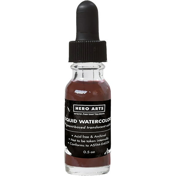 Hero Arts Liquid Watercolors .5oz-ArtPrint Brown
