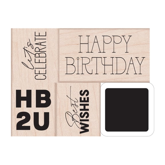 Hero Arts Woodblock Ink 'N Stamp Set-HB2U